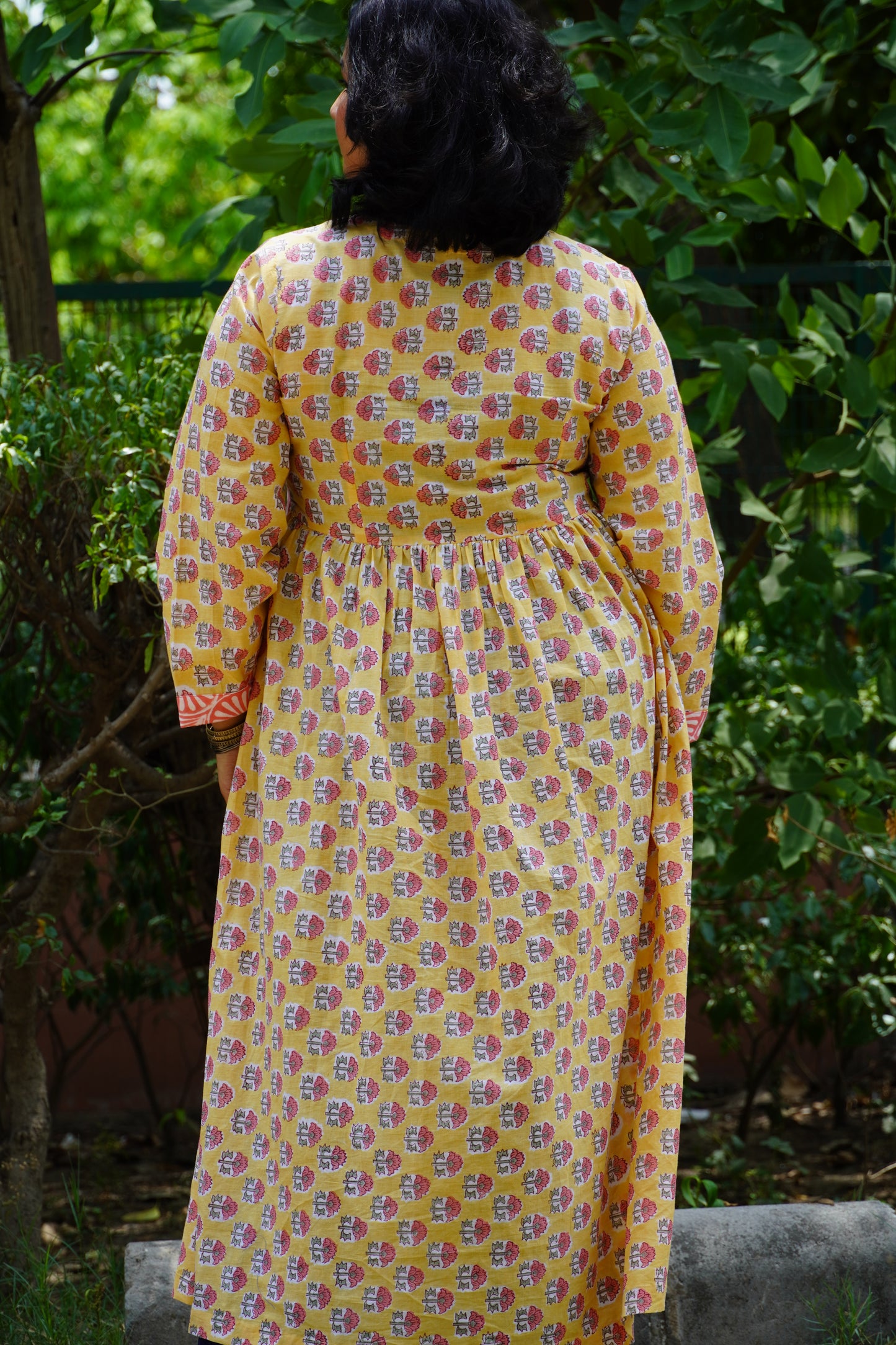 Anarkali - Pastel Yellow Kurti