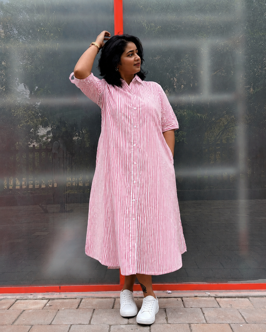 Cotton Striped Dress