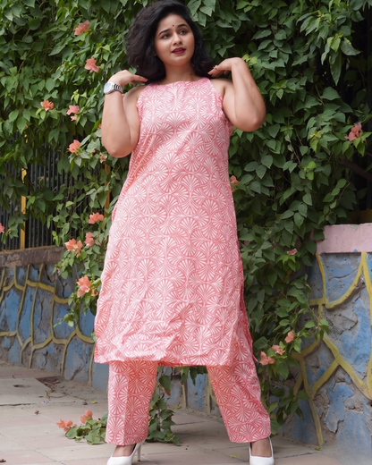 Blush Pink Geometric Co-ord set