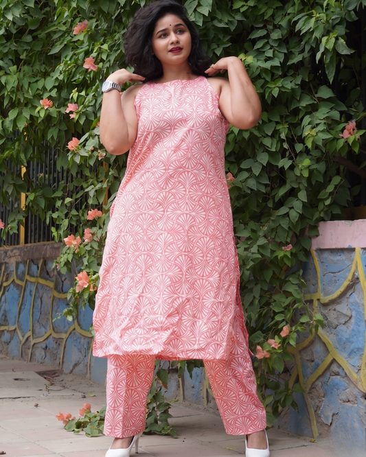 Blush Pink Geometric Co-ord set