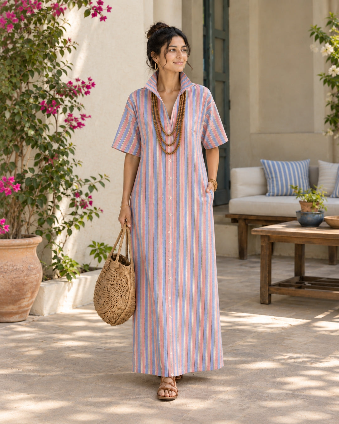 Cabana Pastel Stripe Dress