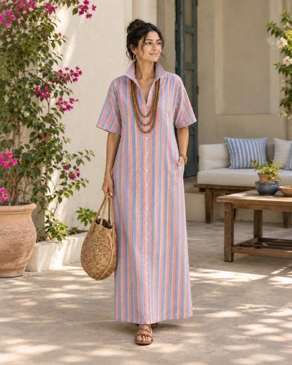 Cabana Pastel Stripe Dress
