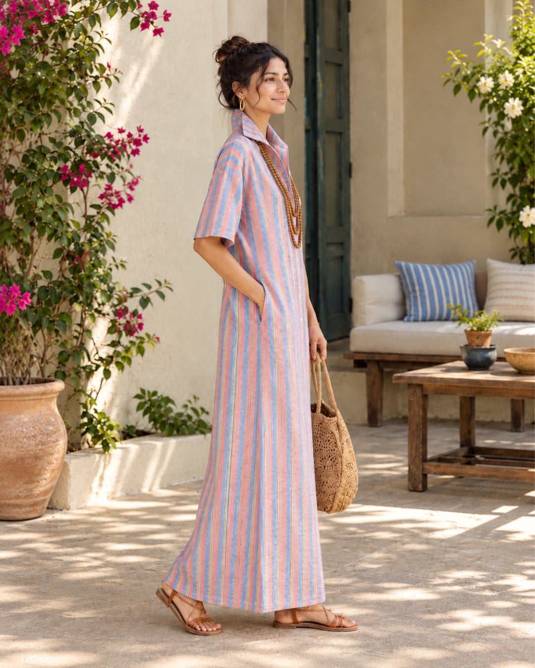 Cabana Pastel Stripe Dress