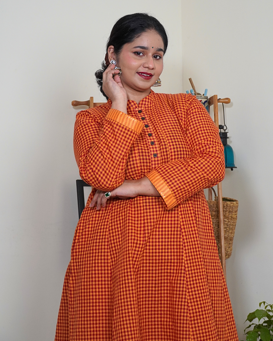 Amber Harvest Gingham Co-Ord Set.