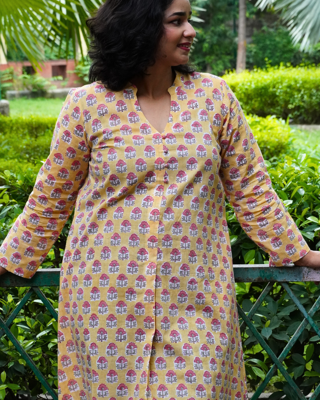 A- Line Pastel Yellow Kurti