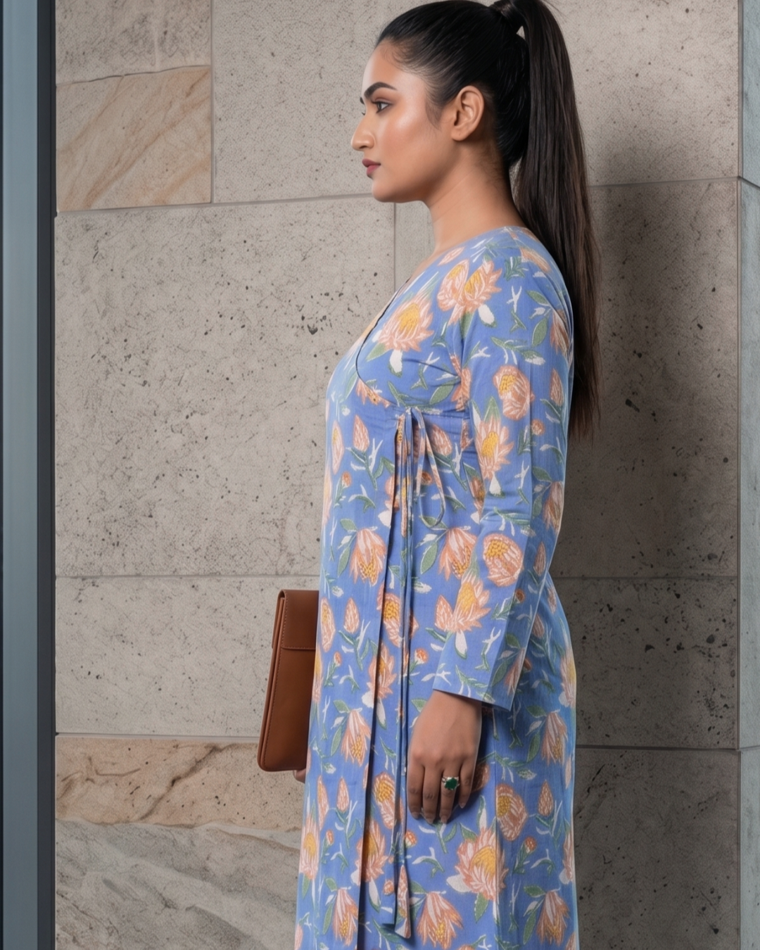 The lotus Wrap Angrakha Kurti