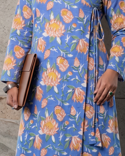 The lotus Wrap Angrakha Kurti