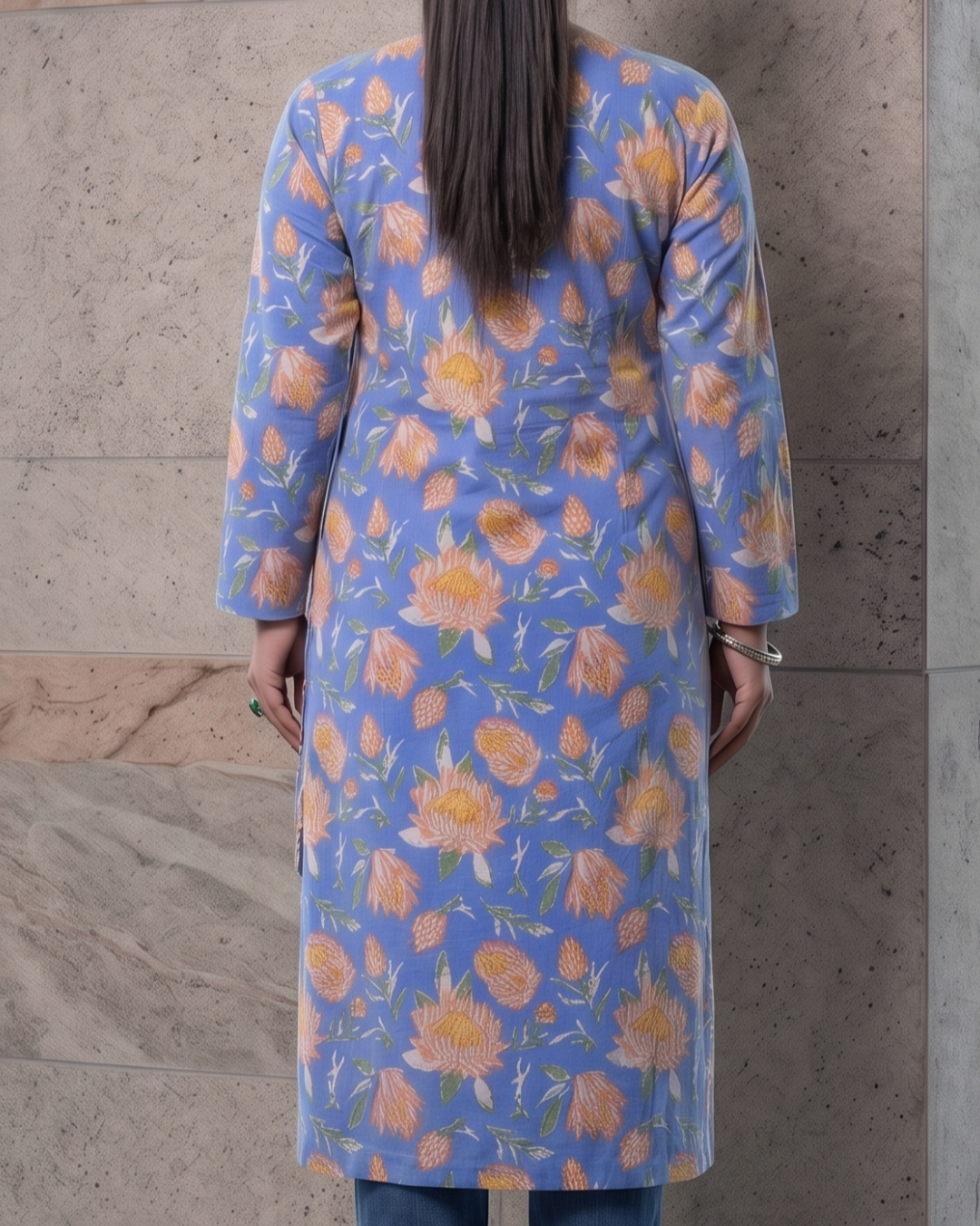 The lotus Wrap Angrakha Kurti