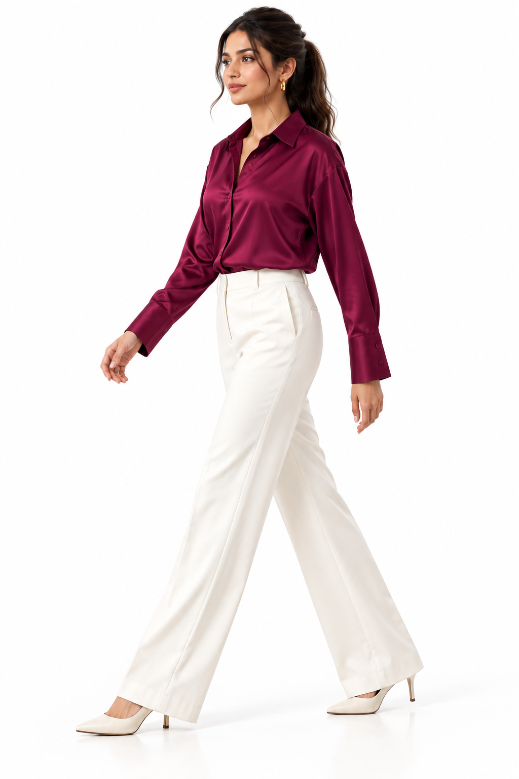 The Plum Luxe Satin Shirt