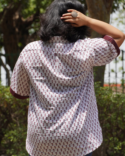 White Booty -Boxy Cotton Shirt