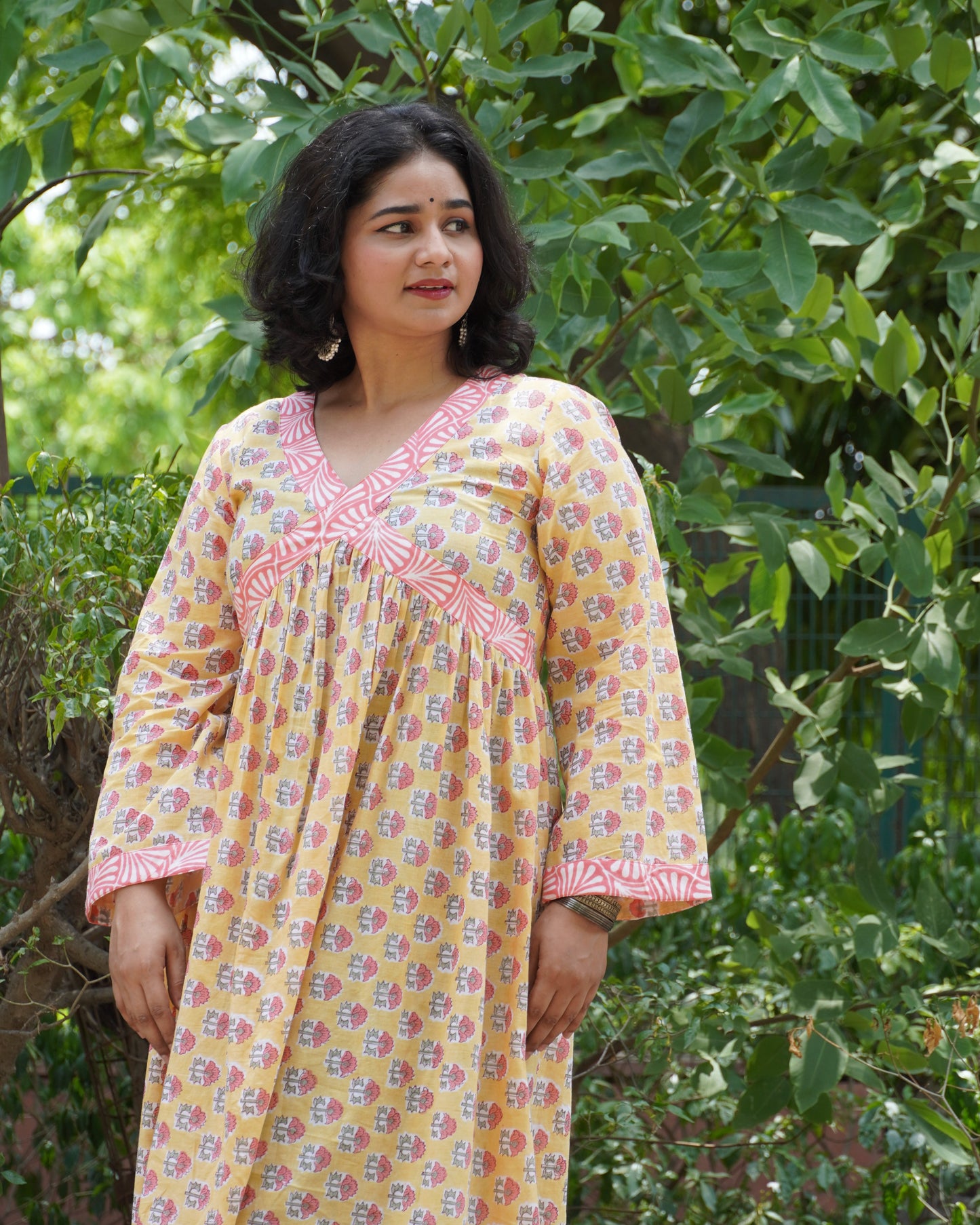 Anarkali - Pastel Yellow Kurti