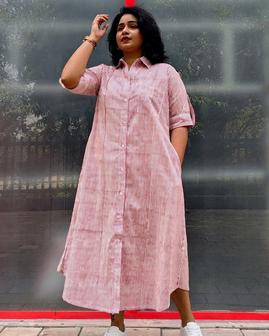 Cotton Striped Dress