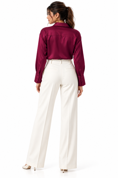 The Plum Luxe Satin Shirt