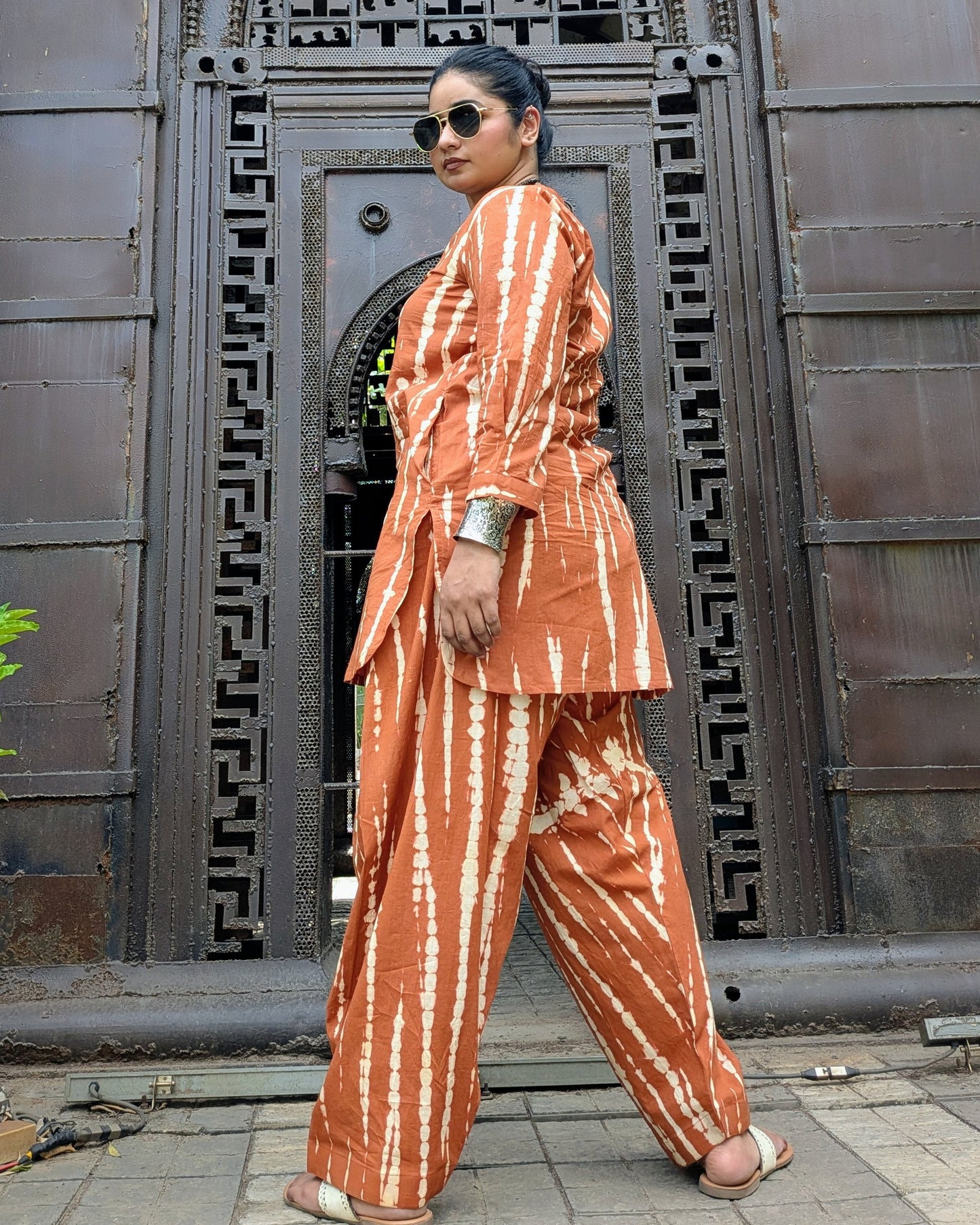 Muted Orange Cotton Co-Ord Set