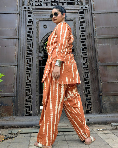 Muted Orange Cotton Co-Ord Set