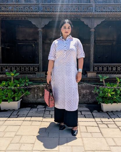 Ivory Buti Shirt Kurta