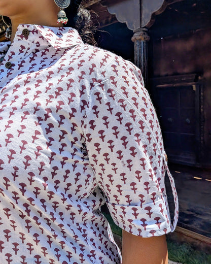 Ivory Buti Shirt Kurta