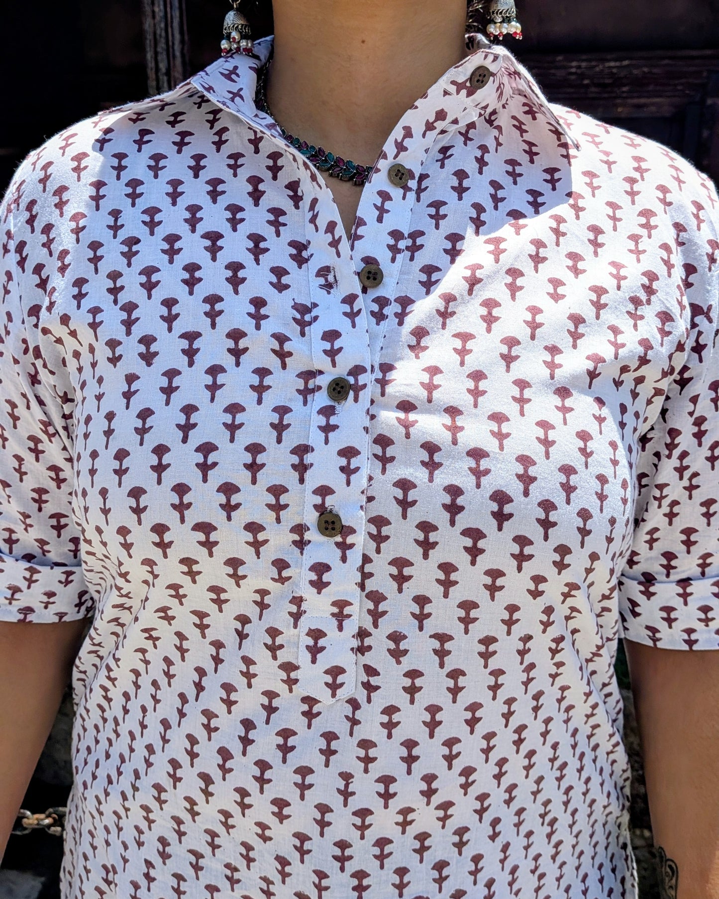 Ivory Buti Shirt Kurta