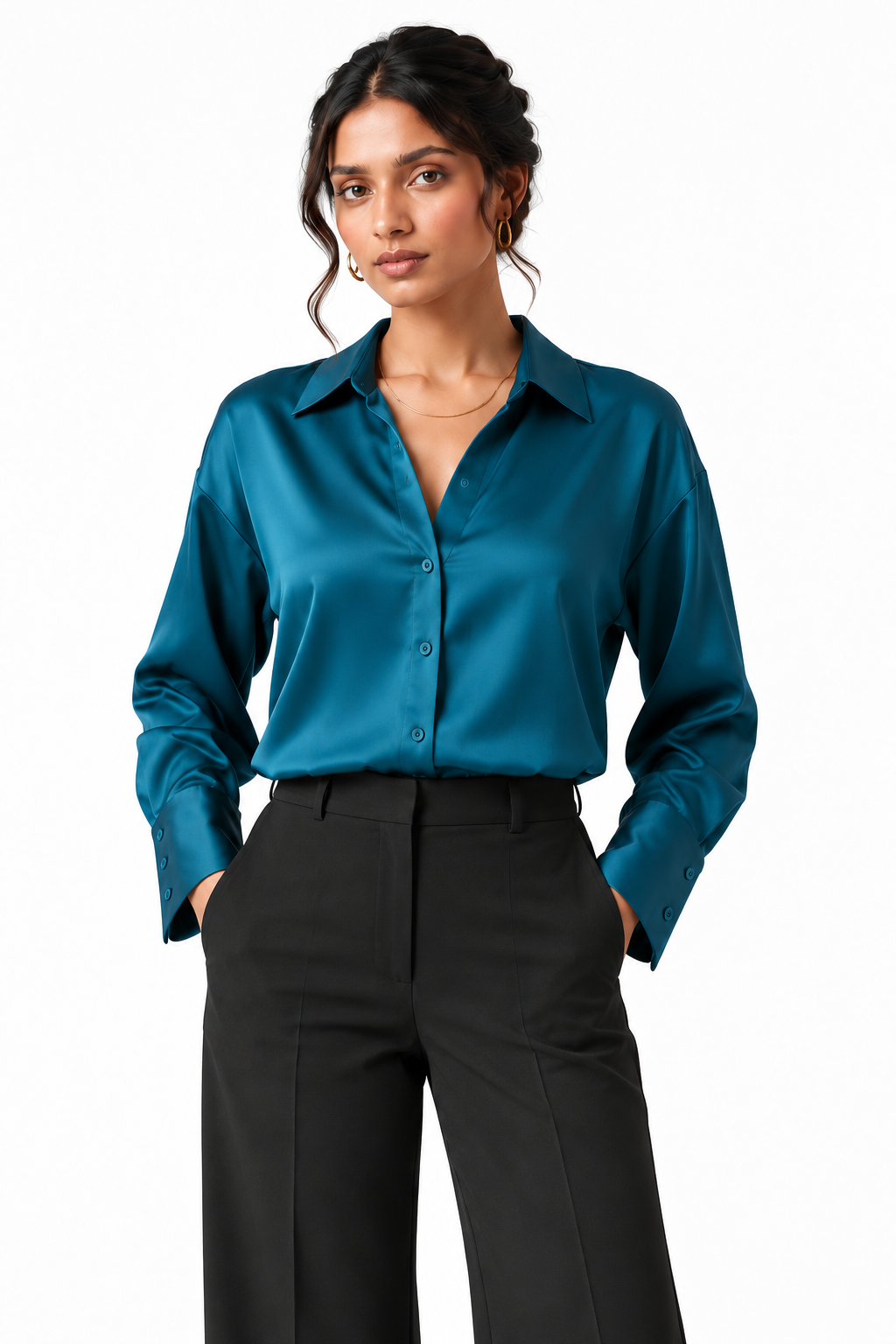 The Luxe Teal Executive Shirt