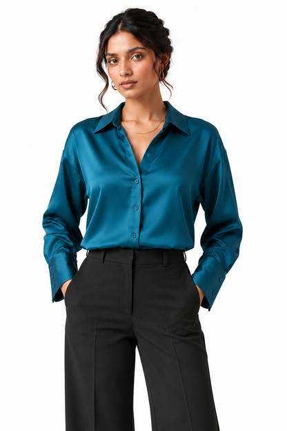 The Luxe Teal Executive Shirt