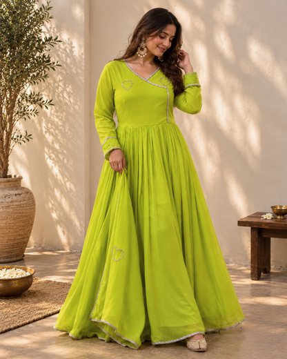 Lime Green Anarkali